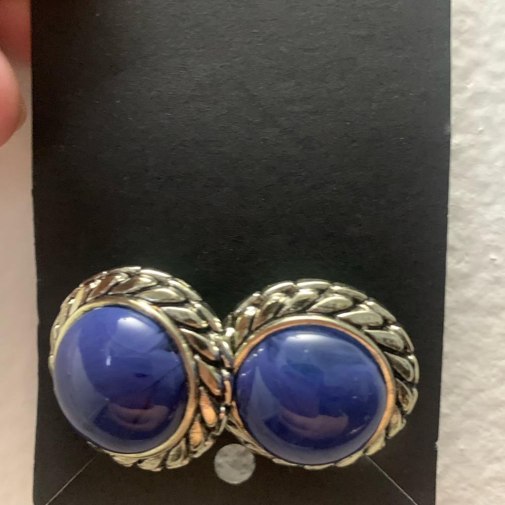 Royal Blue Statement Studs NWT